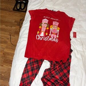NWT Simply Southern Red Nutcracker Christmas Pajama Set